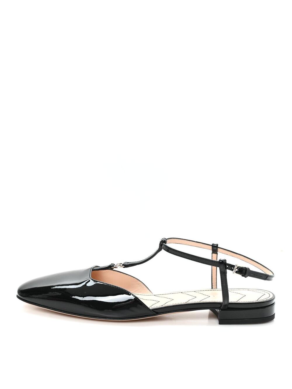 Gucci Vernice Crystal Double G Ballet #368229G35B